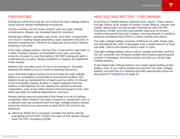 Model S | 2016 Emergency Response Guide - Page 22