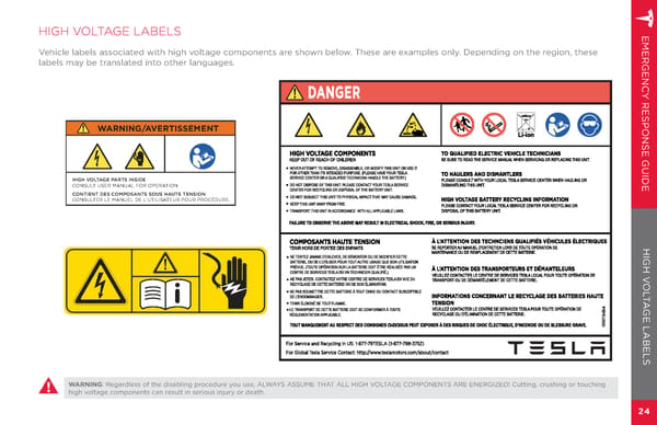 Model S | 2014 Emergency Response Guide - Page 26