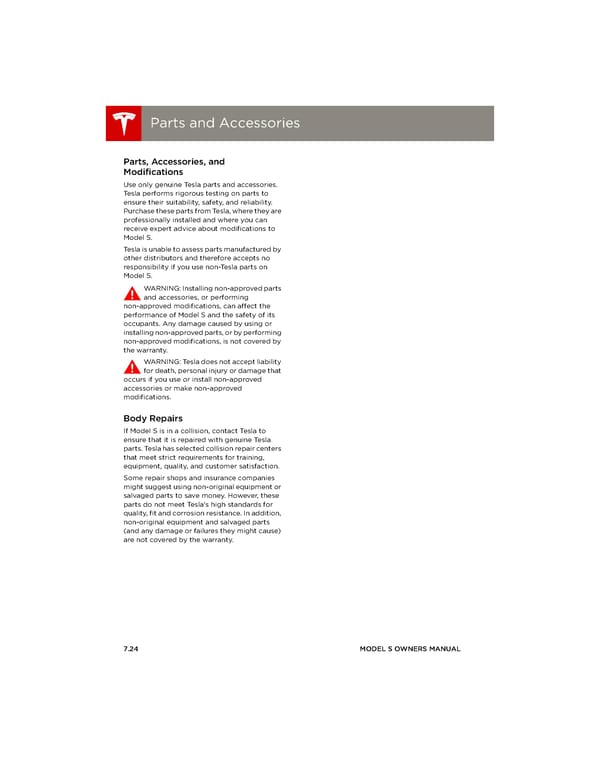 Tesla Model S | Owner's Manual - Page 122