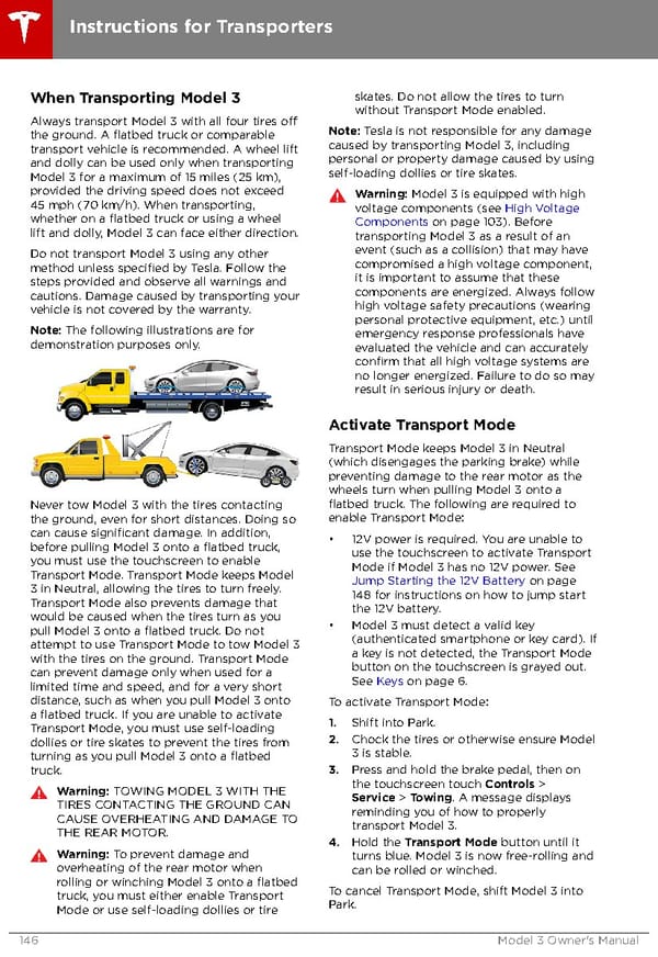 Tesla Model 3 | Owner's Manual - Page 147