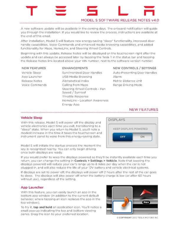 Tesla Model S | Software Release 4.0 - Page 1