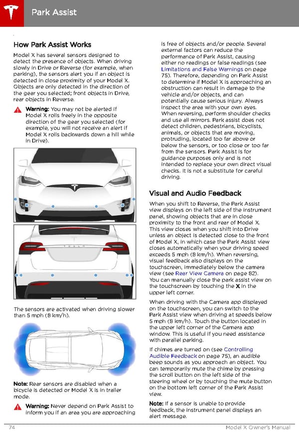 Tesla Model X | Owner's Manual - Page 75