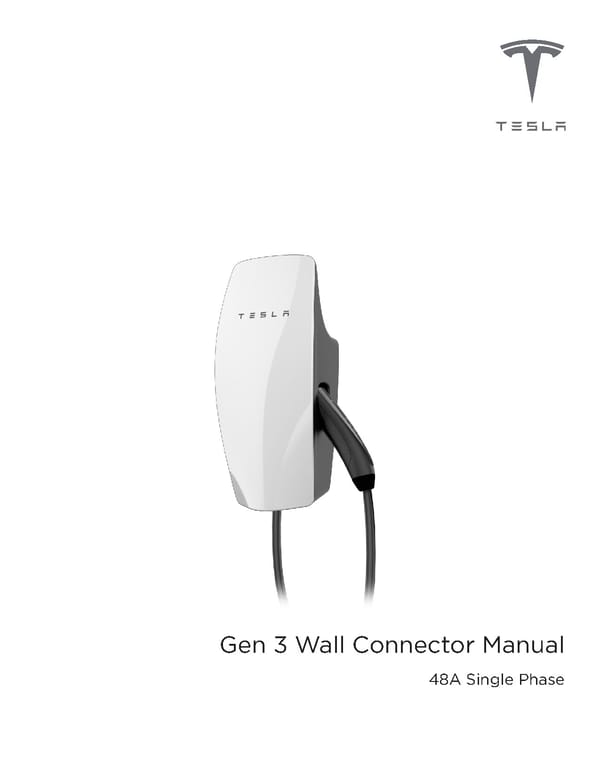 Tesla Gen 3 Wall Connector | Installation Manual - Page 1