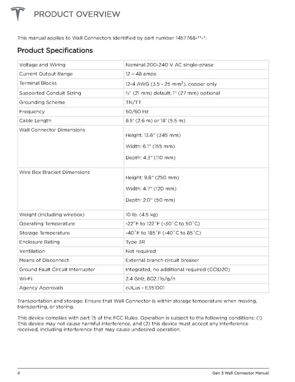 Tesla Gen 3 Wall Connector | Installation Manual - Page 6