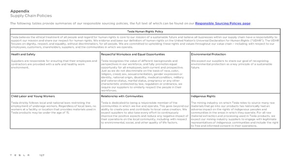 Tesla 2021 Impact Report - Page 127